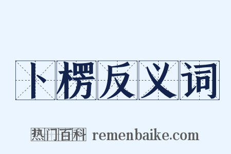 卜楞反义词是什么意思的图片